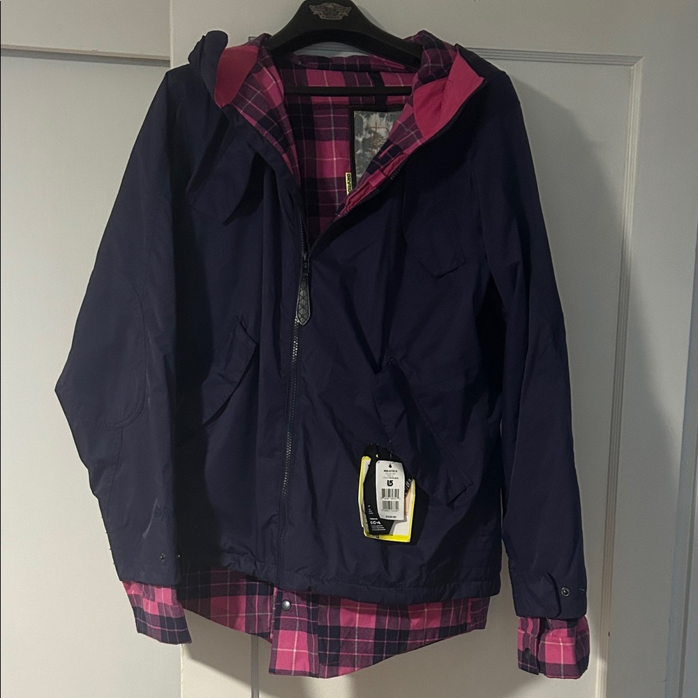NWT Burton Size XL Women's Navy and Pink Hooded Jacket